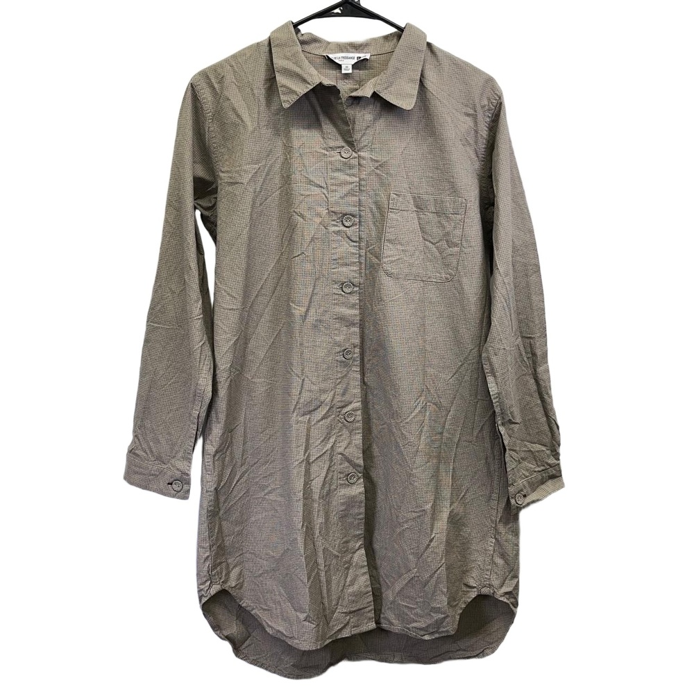 Ines De La Fressange Uniqlo‎ Lagenlook Womens Button Down L/S Shirt Extra Small